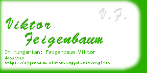 viktor feigenbaum business card